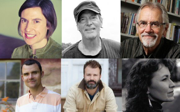 Top: Erika Janik, John Hildebrand, Max Garland. Bottom: BJ Hollars, Nickolas Butler, Kimberly Blaeser.