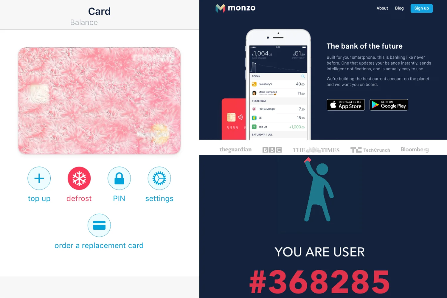 The debit card has an instant freeze feature which users can turn on and off. 