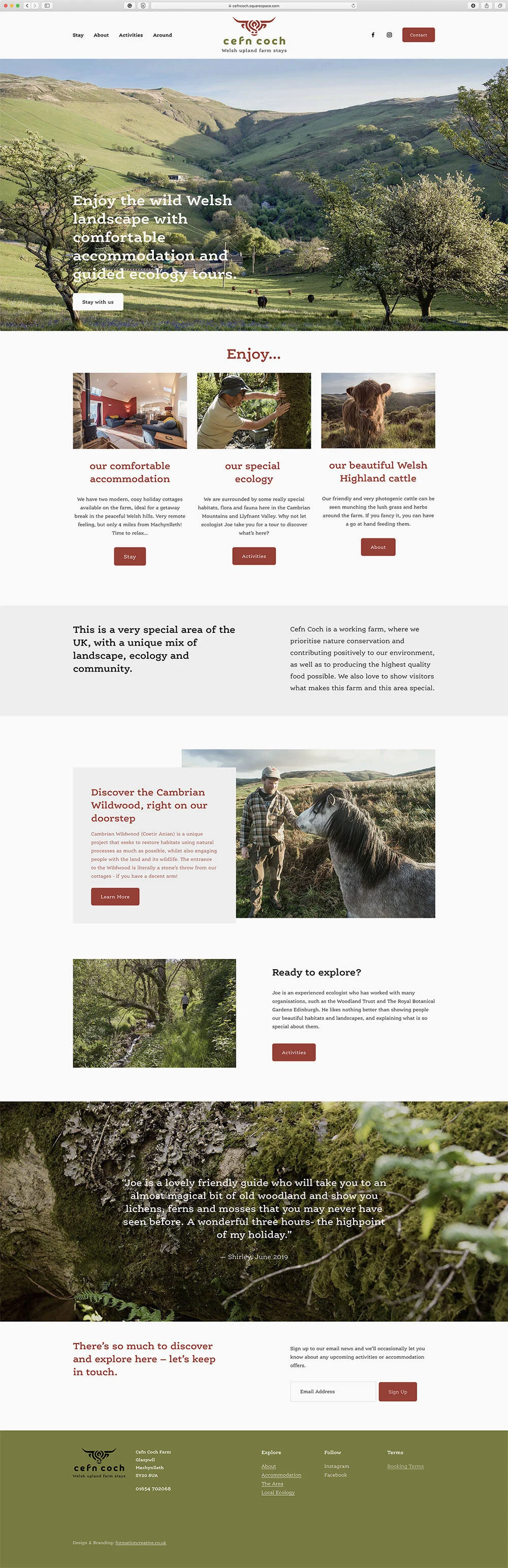 Farm accommodation branding — Formation Creative – Mid Wales Graphic Design