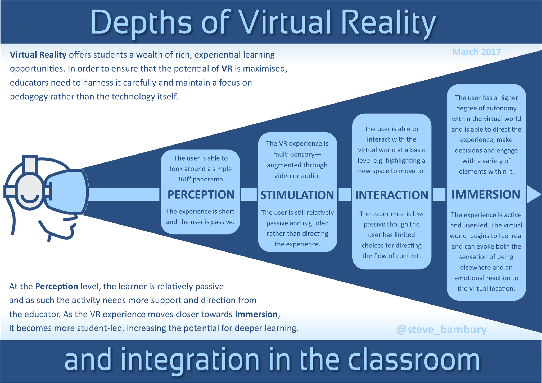 Steve Bambury , Head of Digital Learning and Innovation across the JESS Dubai schools , offers this model for introducing VR in the classroom.