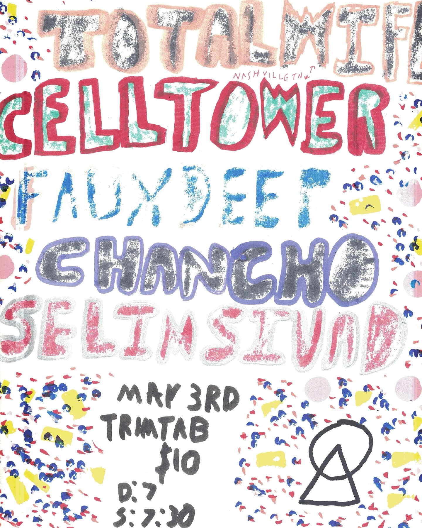 FRIDAY MAY 3RD BANGER ALERT FOR ALL YOUR FRIDAY MAY 3RD HANGING NEEDS 🌫️ Total Wife and Celltower are travelling into town and locals Fauxdeep, Chancho (💕), and Selim Sivad are joining them for a show at Trim Tab.  Every vibe imaginable will be ach