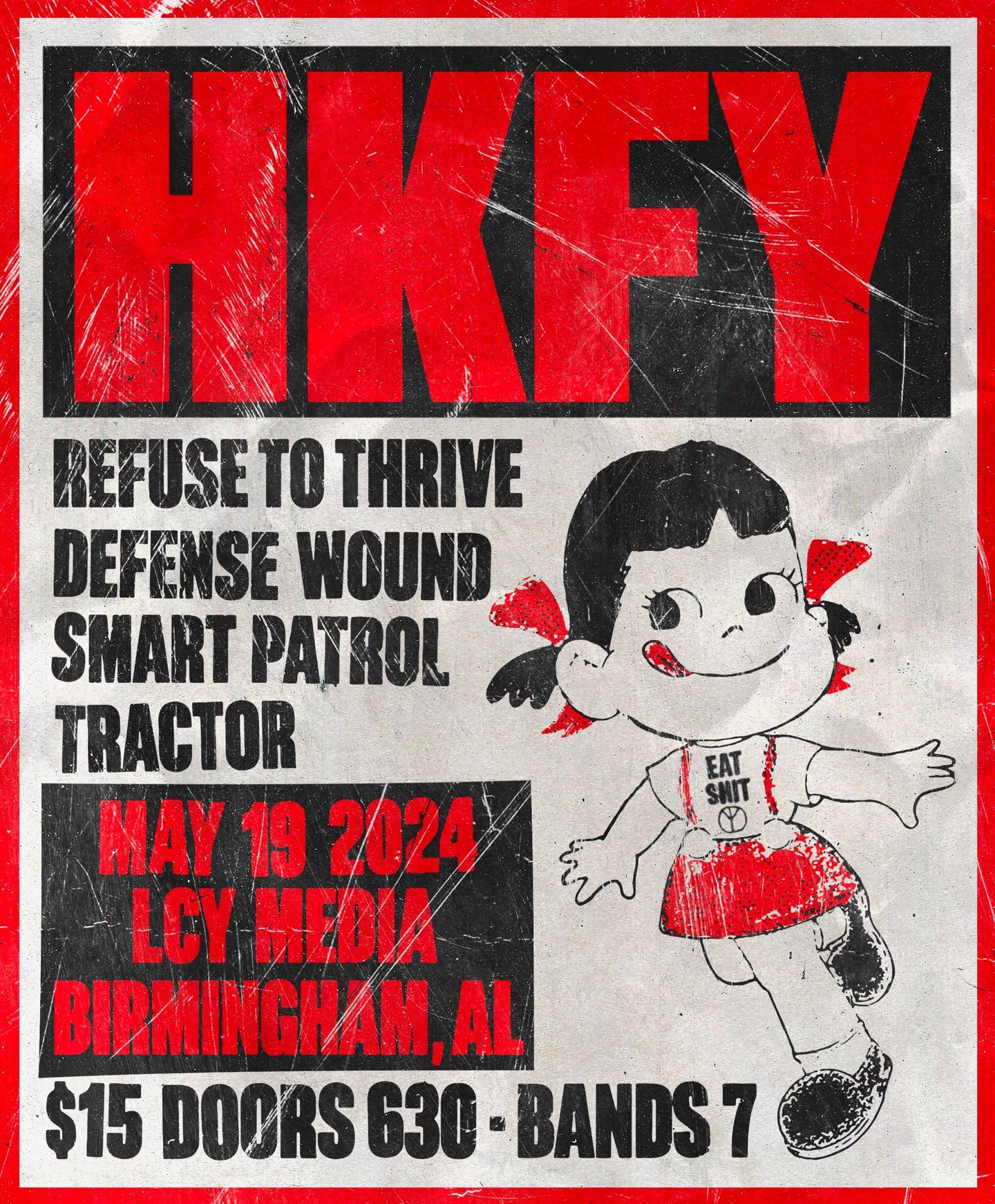 On tour from Tijuana, @hongkongfuckedyou is coming fast for @lawnchairyouth May 19. ⛓️ Birmingham's most deranged will be in tow. Bring a helmet.