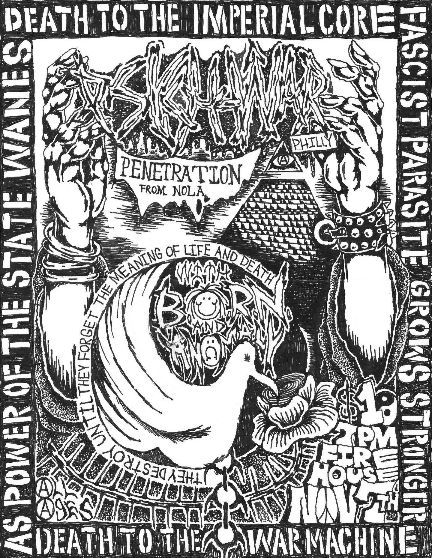 The Ripping Inferno ignites this night&hellip; Embrace The Nuke on 11/7 with Philly metal crashers PSYCH WAR on their BASTARDS WITH NOISE 2025 tour, with the first Birmingham appearance from NOLA&rsquo;s war metal mongrels PENETRATION (members of DRA
