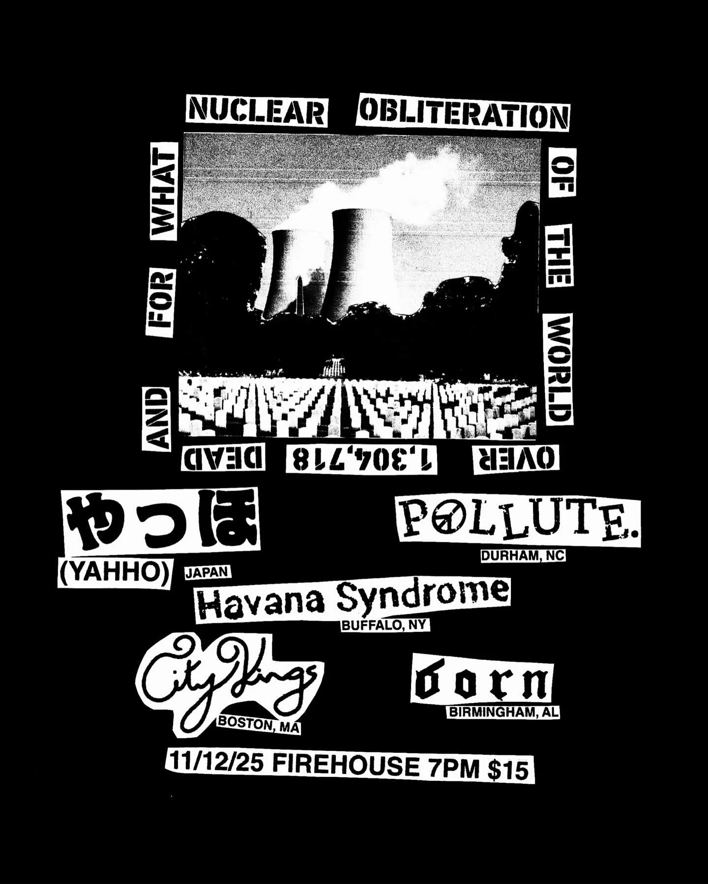 5 BAND MADNESS quickly approaching!! 

やっほー(YAHHO) from Japan with some extremely unique chiptune hardcore punk that you gotta see to believe, HAVANA SYNDROME with synth punk that&rsquo;ll have yu dancin&rsquo; like it&rsquo;s 2016, Birmingham&rsquo;