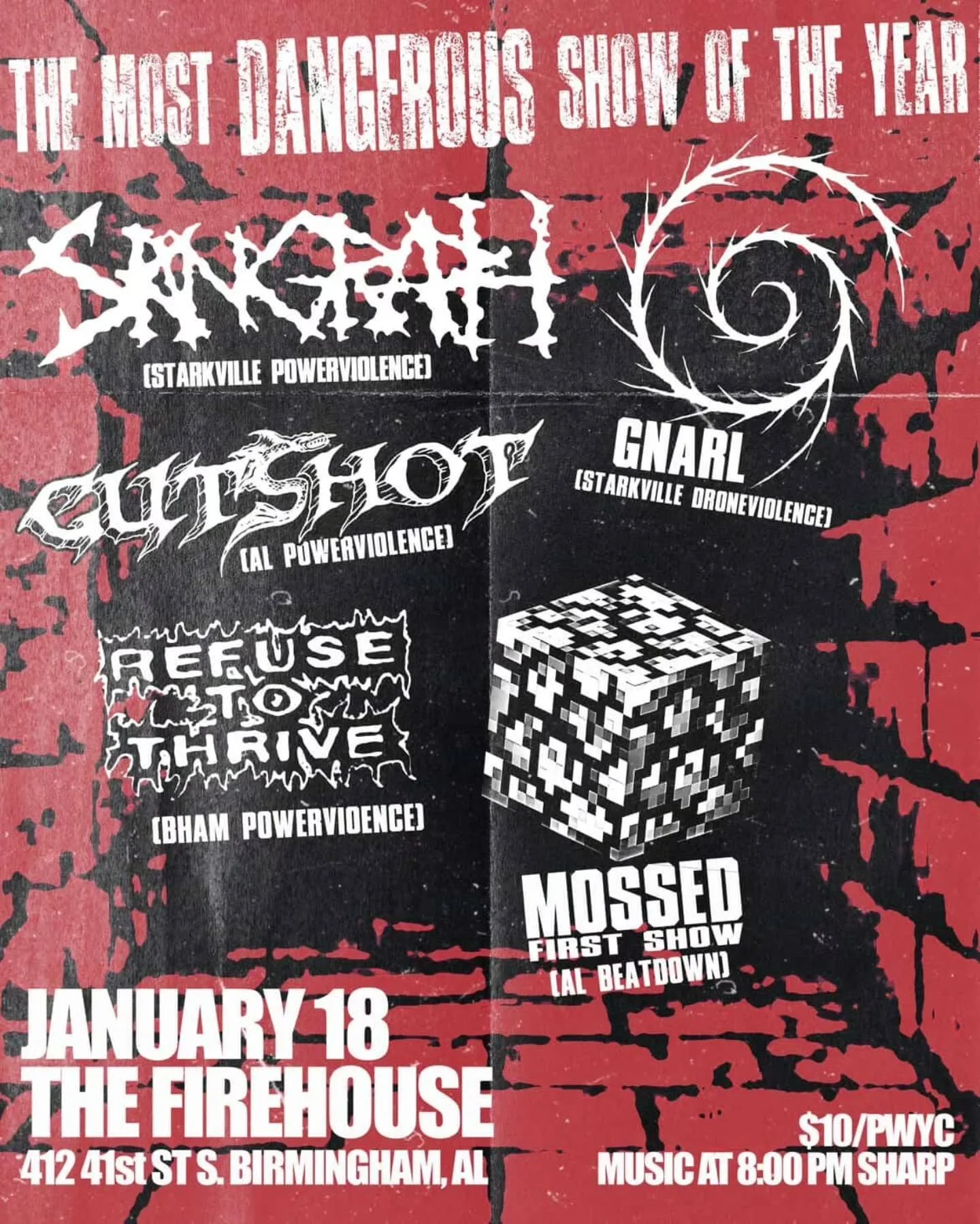 The Mississippi madmen in @skin_graph &amp; @gnarlband are closing out their weekender at Firehouse with some of the DEADLIEST local bands for support, including a brand new beatdown band... come see for urself what the hype is about but maybe wear s