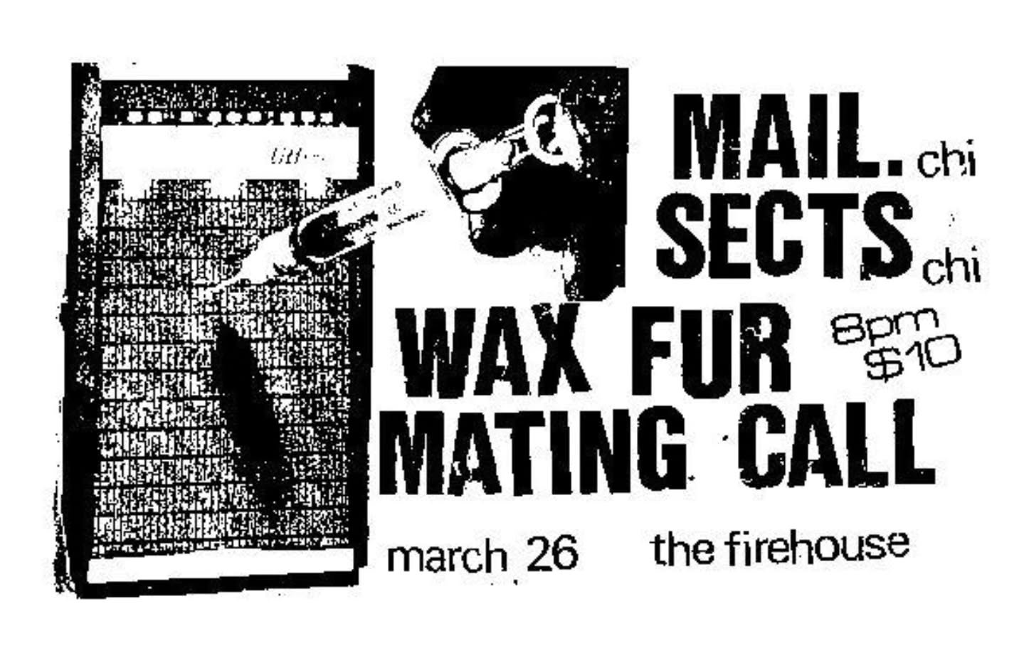Chicago rock n rollers @mail_chi and @sects.online are coming to firehouse on the 26th with the ever talented @waxfur &amp; @matingcallband kicking things off! Music lovers rejoice! $10!