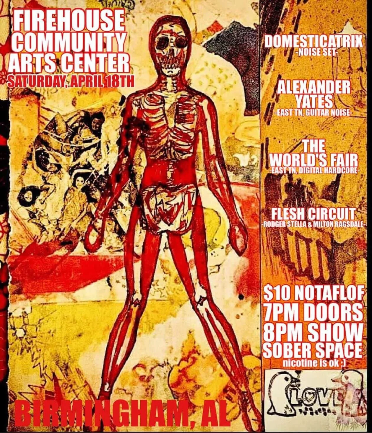 THIS WEEKEND! @beyonddeathrecordings AND @theworldsfairindustrial ARE PLAYING FIREHOUSE WITH FLESH CIRCUIT (RODGER STELLA + MILTON RAGSDALE) AND SOLO @domesticatrix_industrial_noise ! Be there!!!