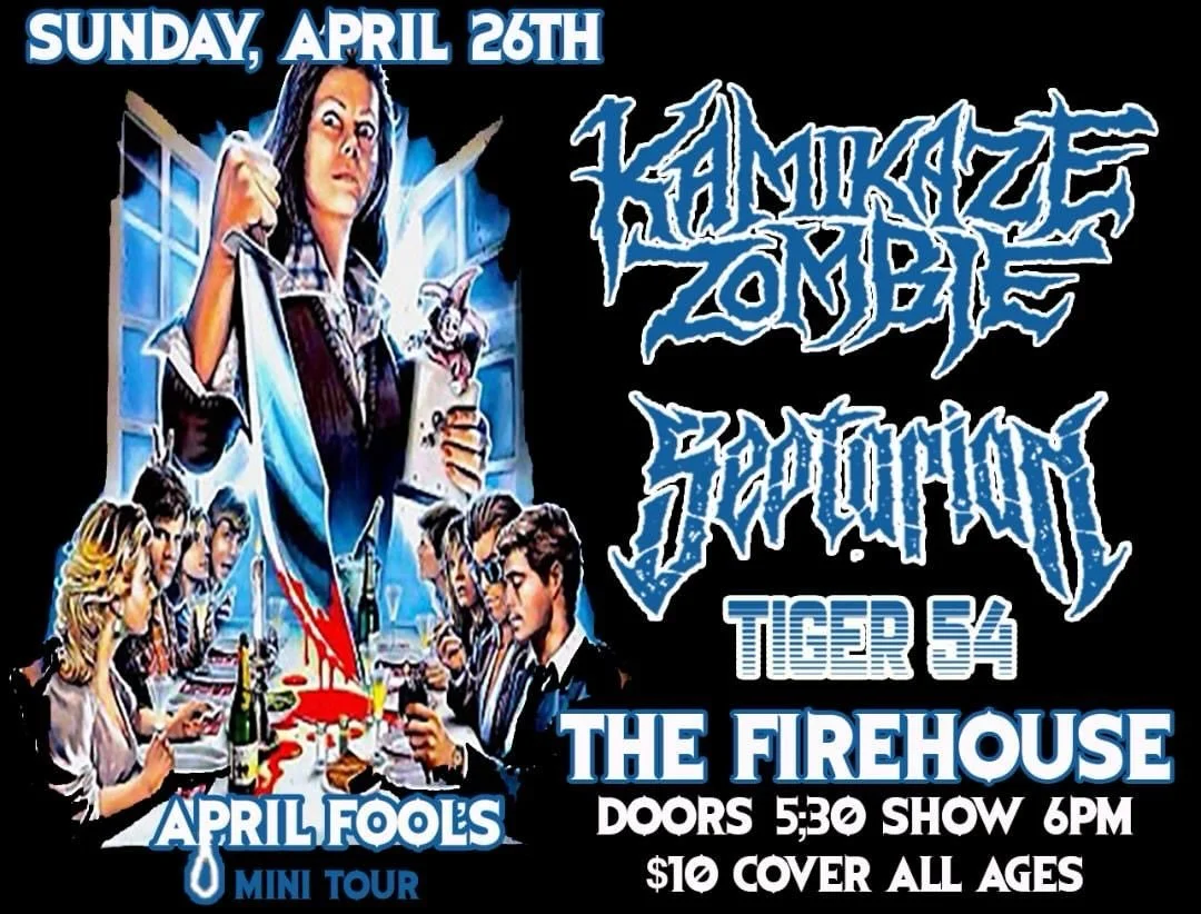 This Sunday! @tiger54music and @septarianmetal with local faves (BHAM + NOLA) @kamikazezombieband ! Industrial! Metal! Industrial Metal? Let&rsquo;s find out!