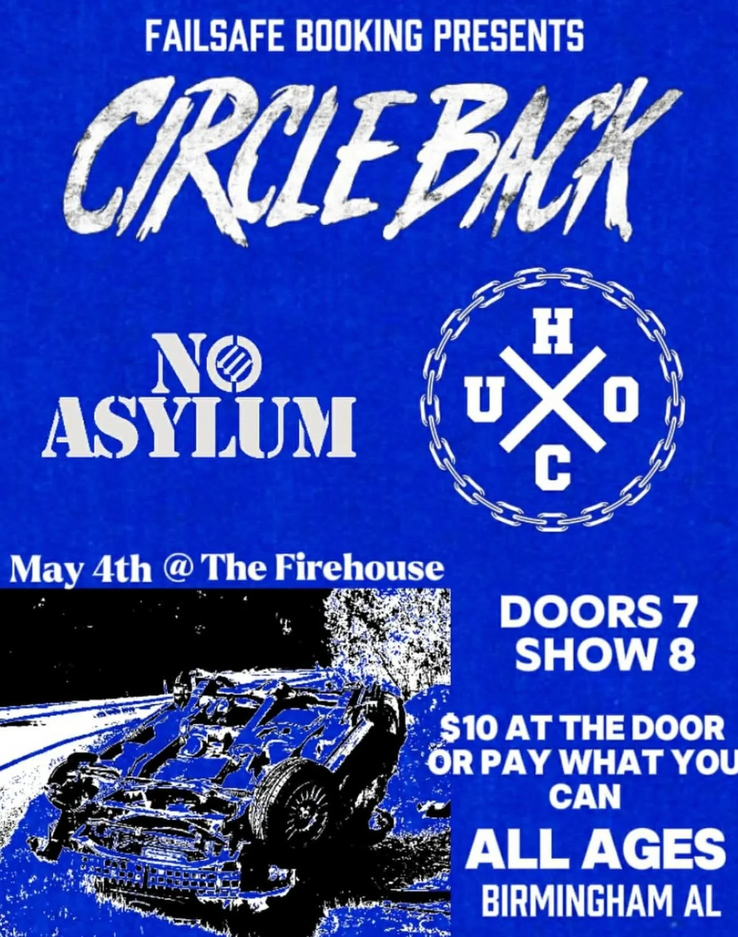 Tonight! @circlebackhc is going to rock the house along with @no_asylum_band and @uxo.hxc ! Be there! All ages, sober space and no turn away! Come on out on a Monday night to rock!