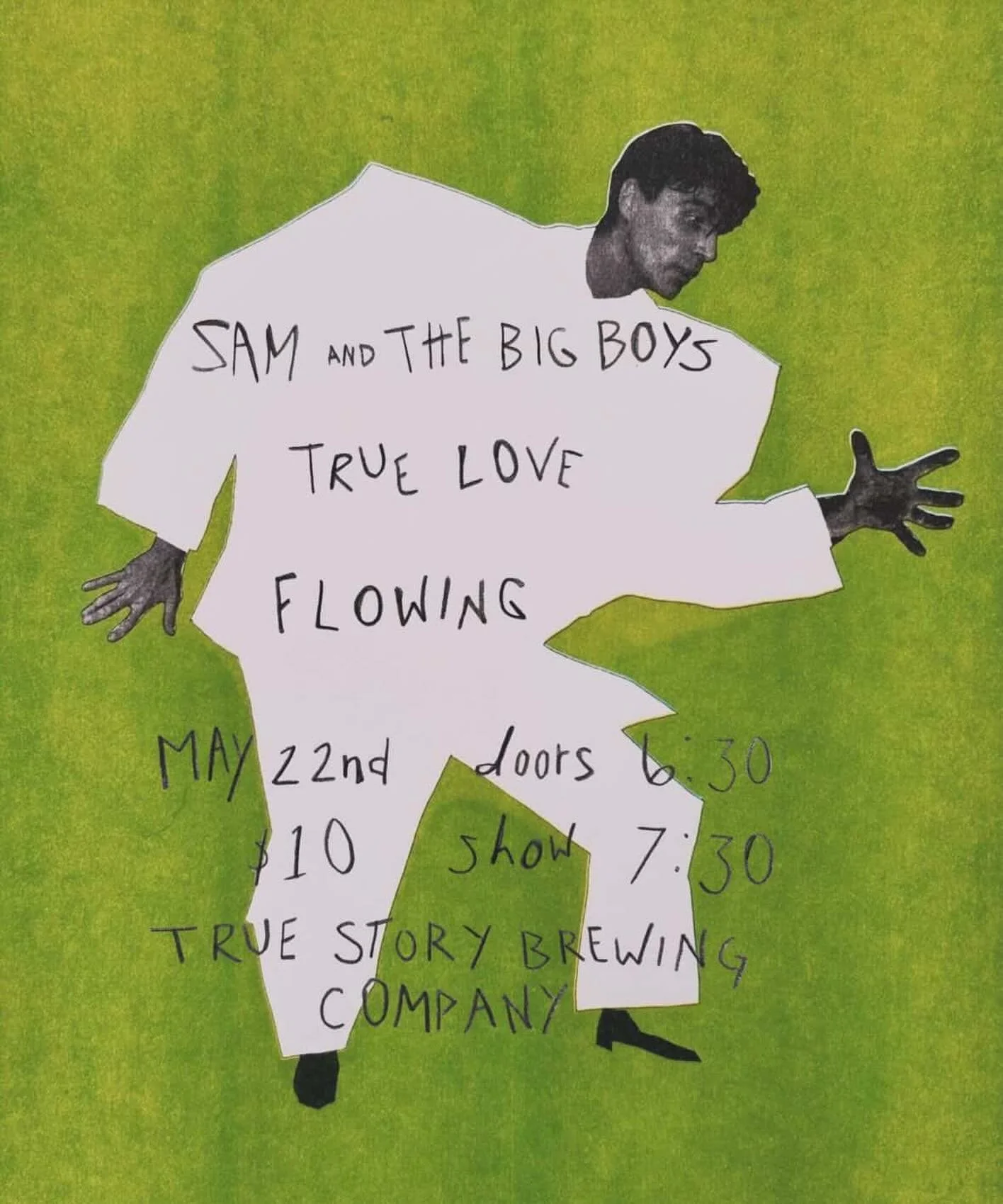 Rock gig at True Story 5/22 with Sam &amp; The Big Boys, True Love and Flowing! Big night of music in Birmingham!