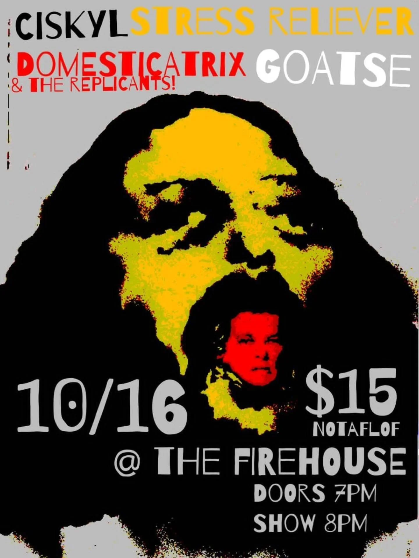 GRINDCORE SHOW NEXT MONTH with @goatse.band from Charlotte and @stressreliever.grind from Atlanta + the new black metal sensation @ciskyl_bm + everyone's favorite robots @domesticatrix_industrial_noise! $15/PWYC!