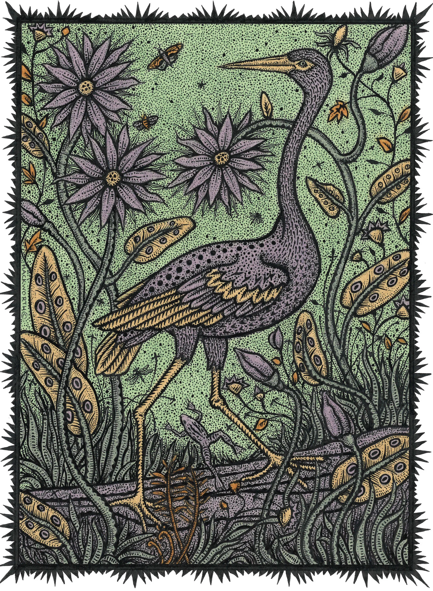 Fancy Purple Crane