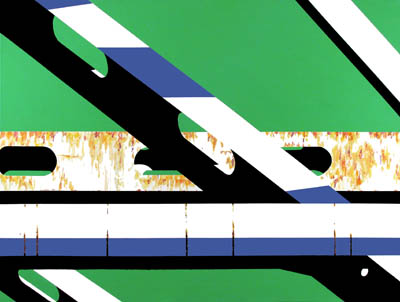 Robert Halliday, Bridge 4, acrylic on canvas, $3,000