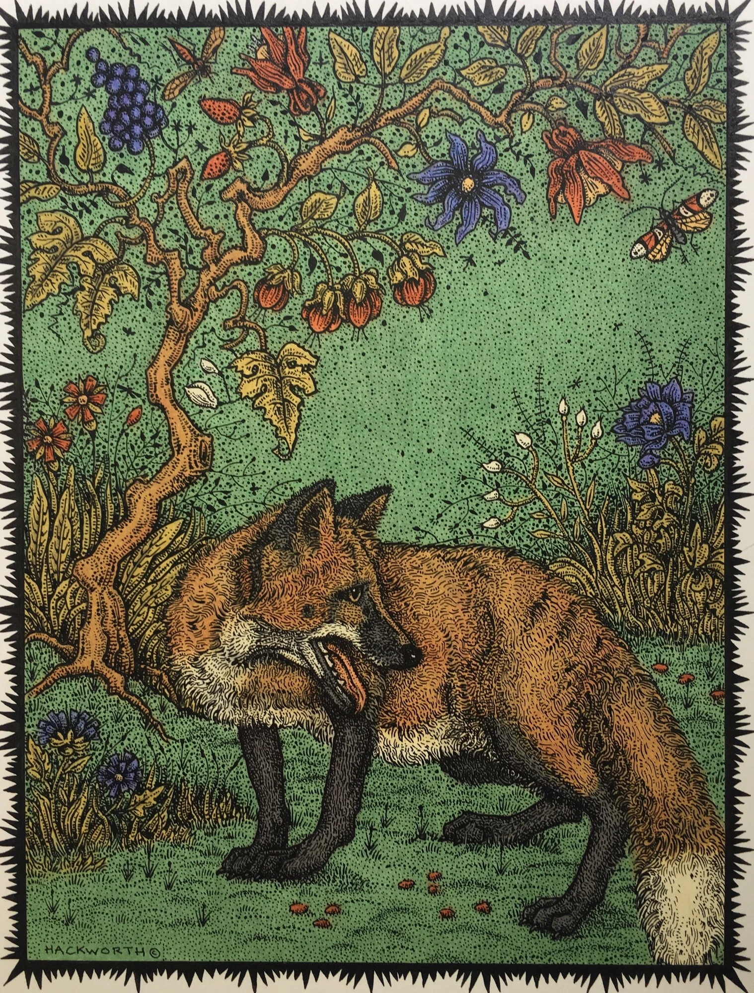 Susan Hackworth, Sly Fox, mixed media, $800