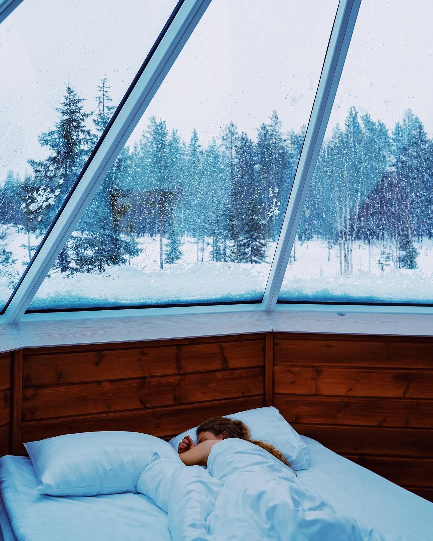 The morning after a disappointing night // Wait, it is not what you think... Glass igloos are on every Lapland blog post. While they are quite pricey, the idea of sleeping under the northern lights was very tempting. So, we booked the cheapest hut we