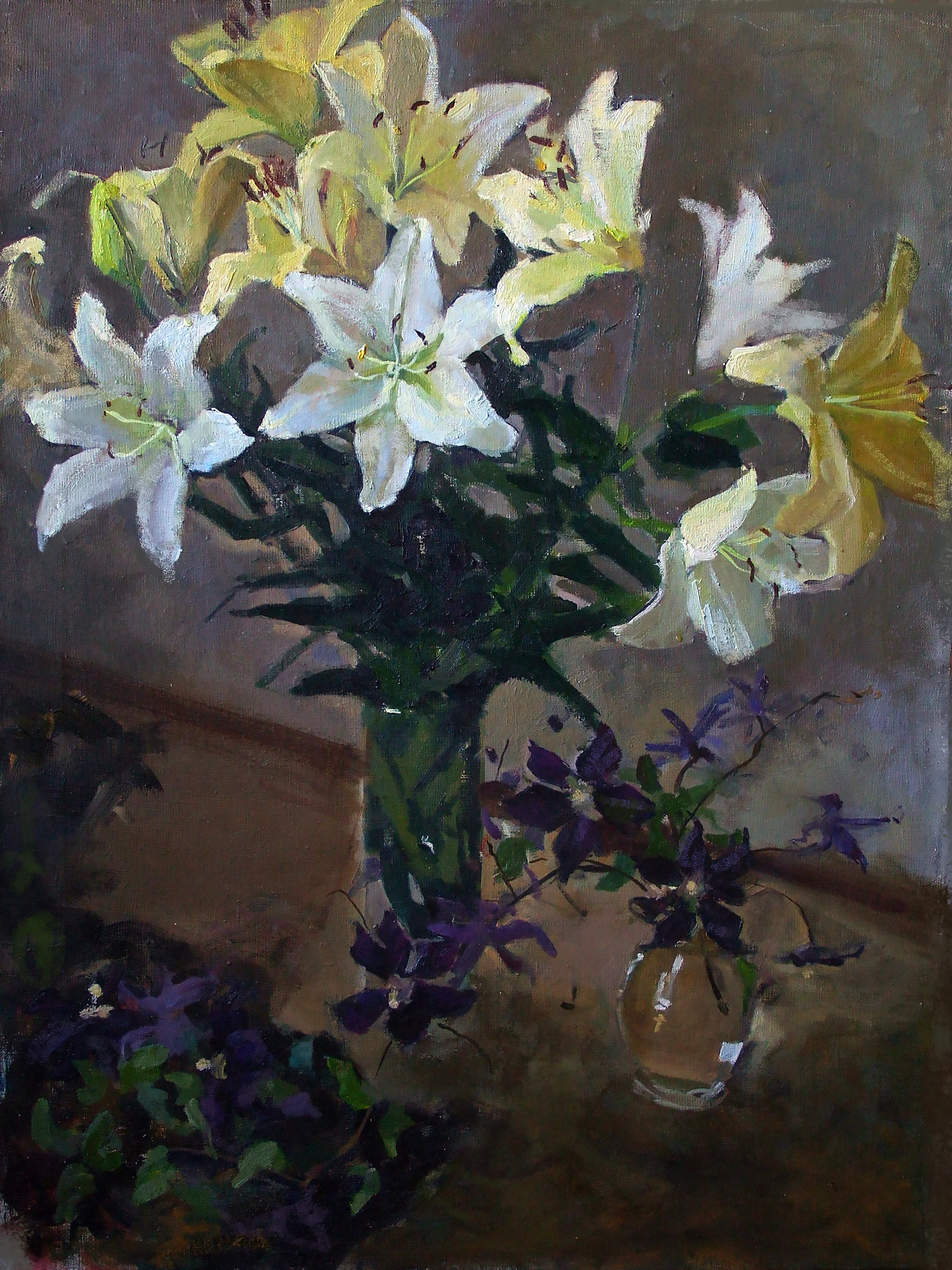 Lilies and clematis