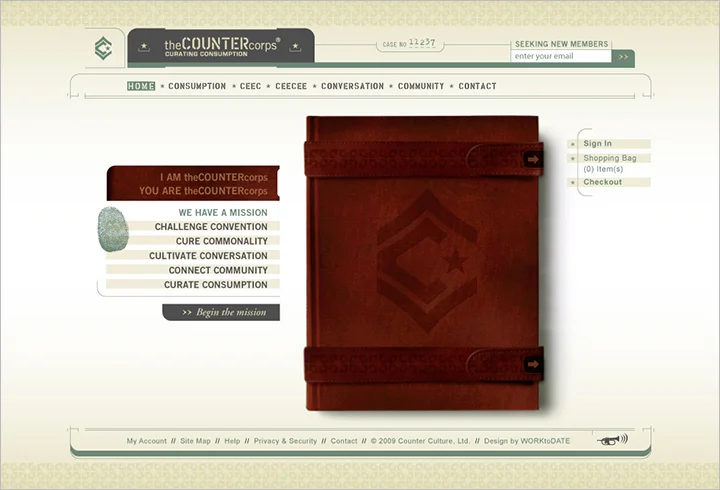 Consumer Website: Home Page