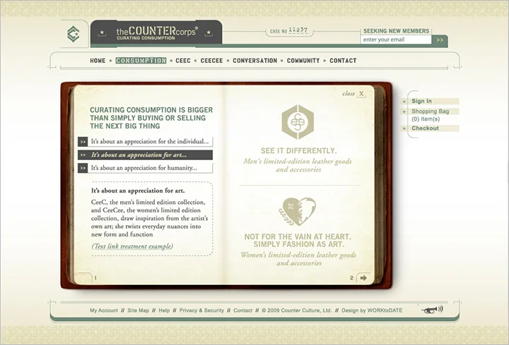 Consumer Website: Brand Story Page