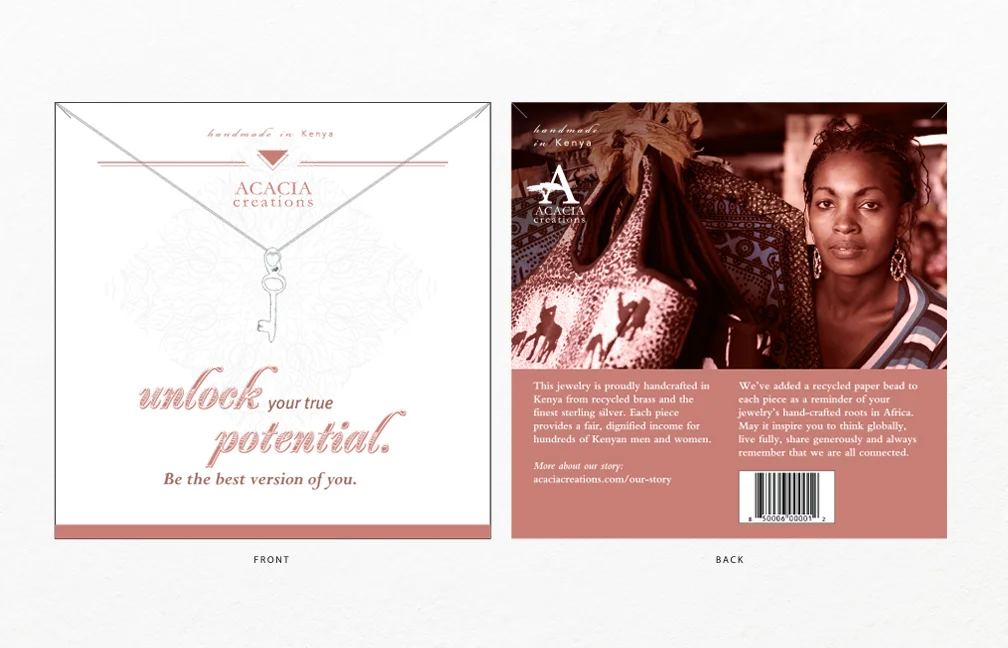 Unlock | Product Card Front and Back