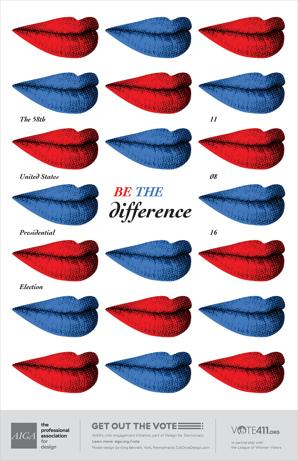 Be The Difference is an awareness poster that was created to encourage civic participation in the 2016 United States general election by underscoring how important each and every vote is.