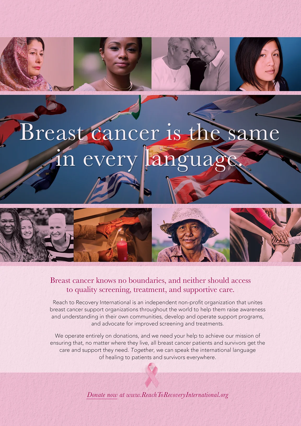 Fundraising Ad: “Breast cancer is the same in every language”