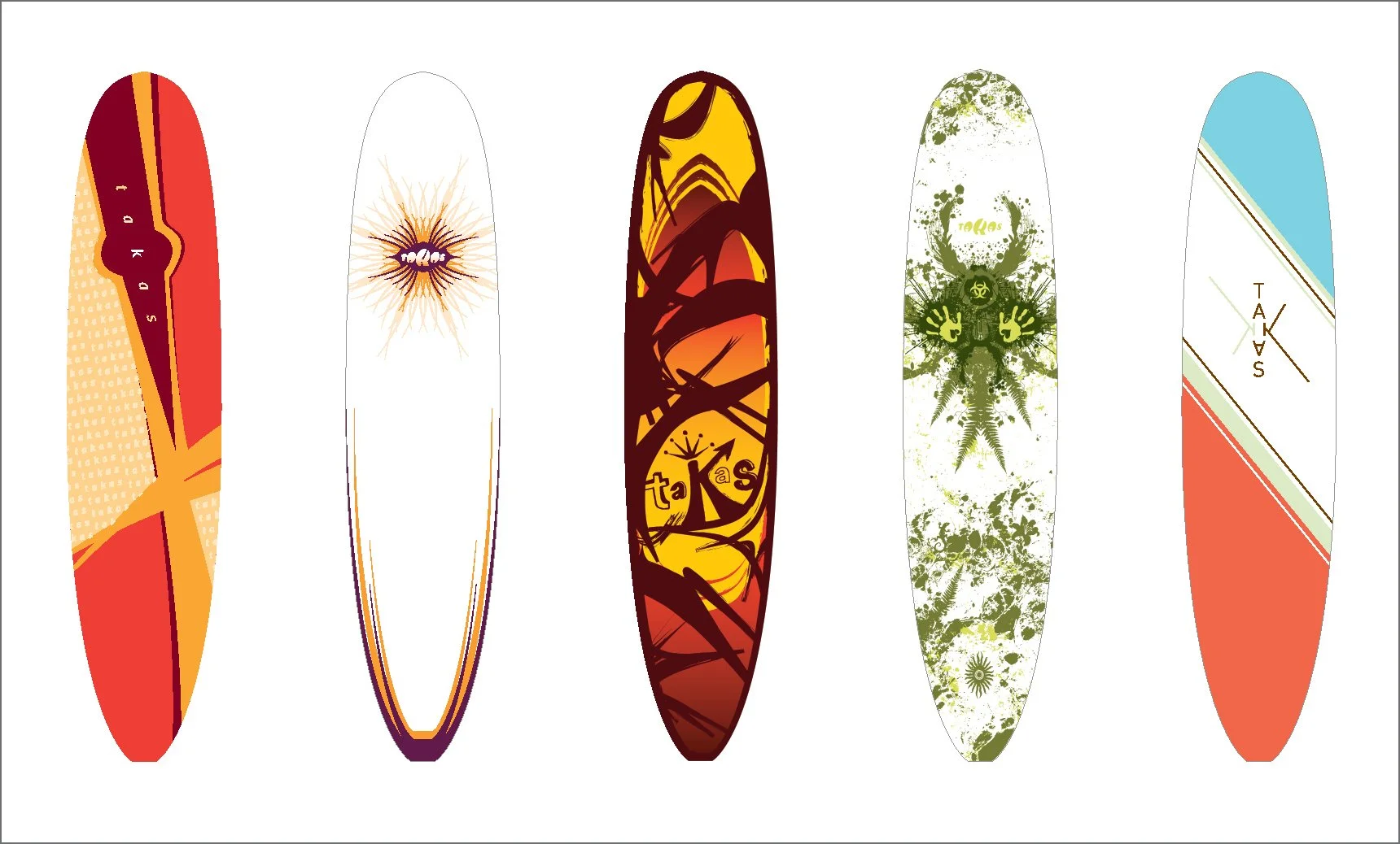 Takas Longboard Product Branding