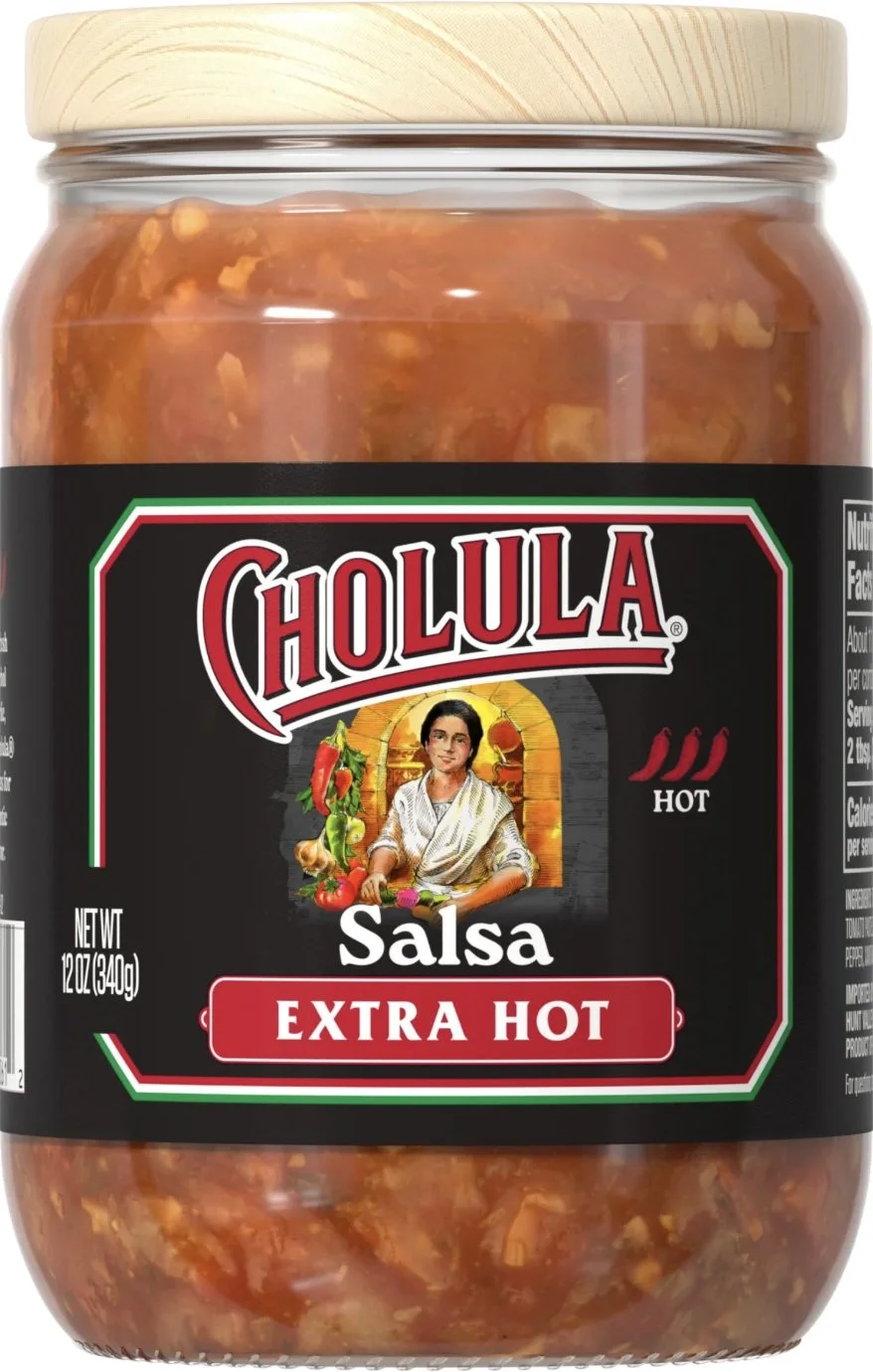 Cholula Extra Hot Salsa Packaging