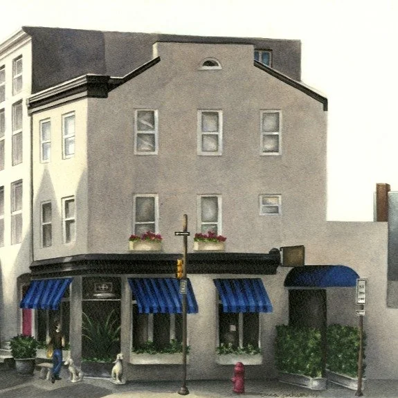 My painting The Cafe on Spruce St. will be in the exhibition "Urban Takes" at MH Gallery, 42 W. Market Street, Marietta, PA from March 1st through April 12. I'm excited to have this piece in this exhibit which features art inspired by the u
