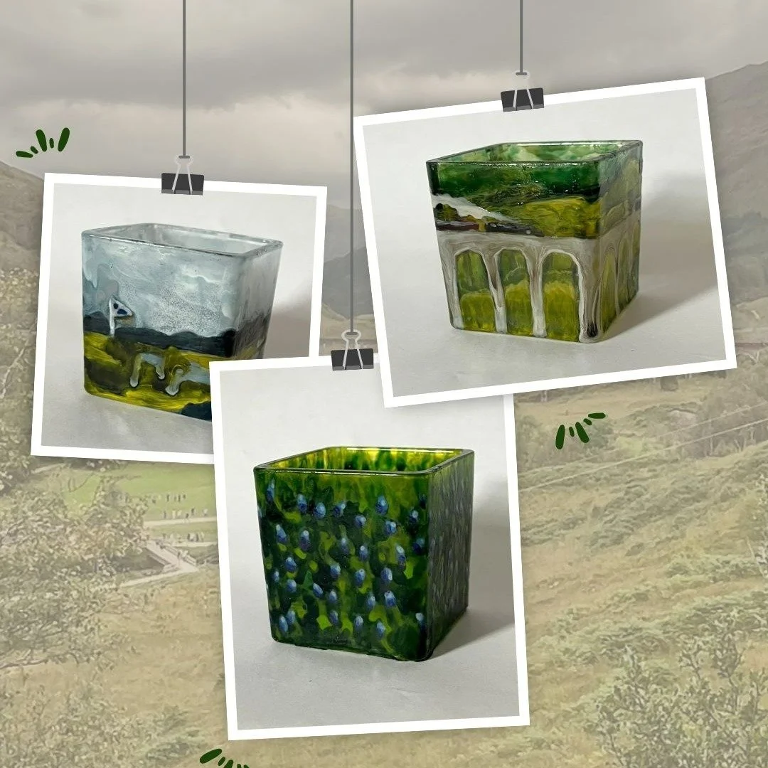 Here are some more sneak peeks at the collection of hand painted votive jars that I will be releasing next month. Keep an eye out here for more images as the time gets closer, and if you'd like advance notice of the release, as well as a look behind 
