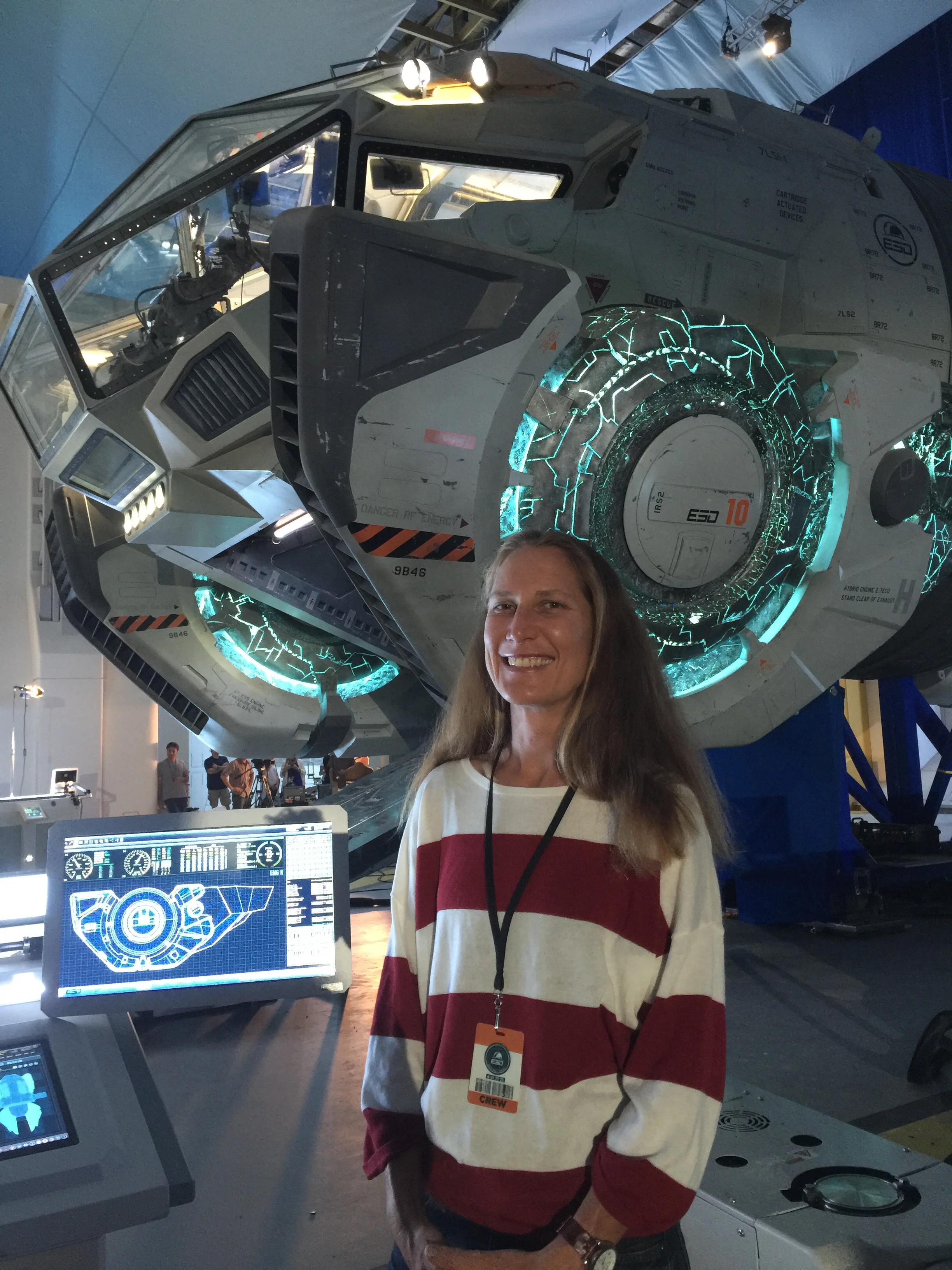 Yours truly in front of the Moon Tug at a press event last June.