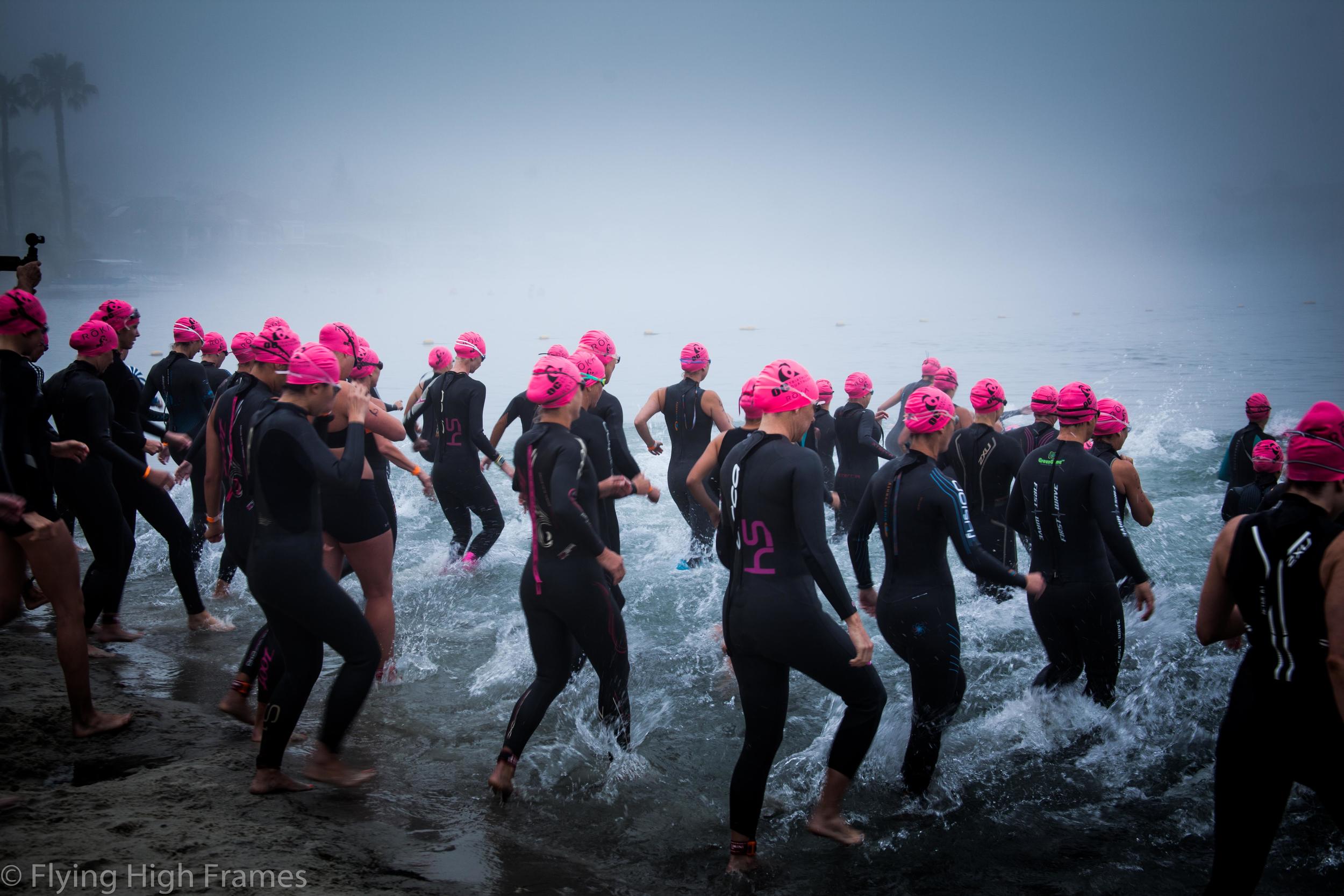 Foggy swim.