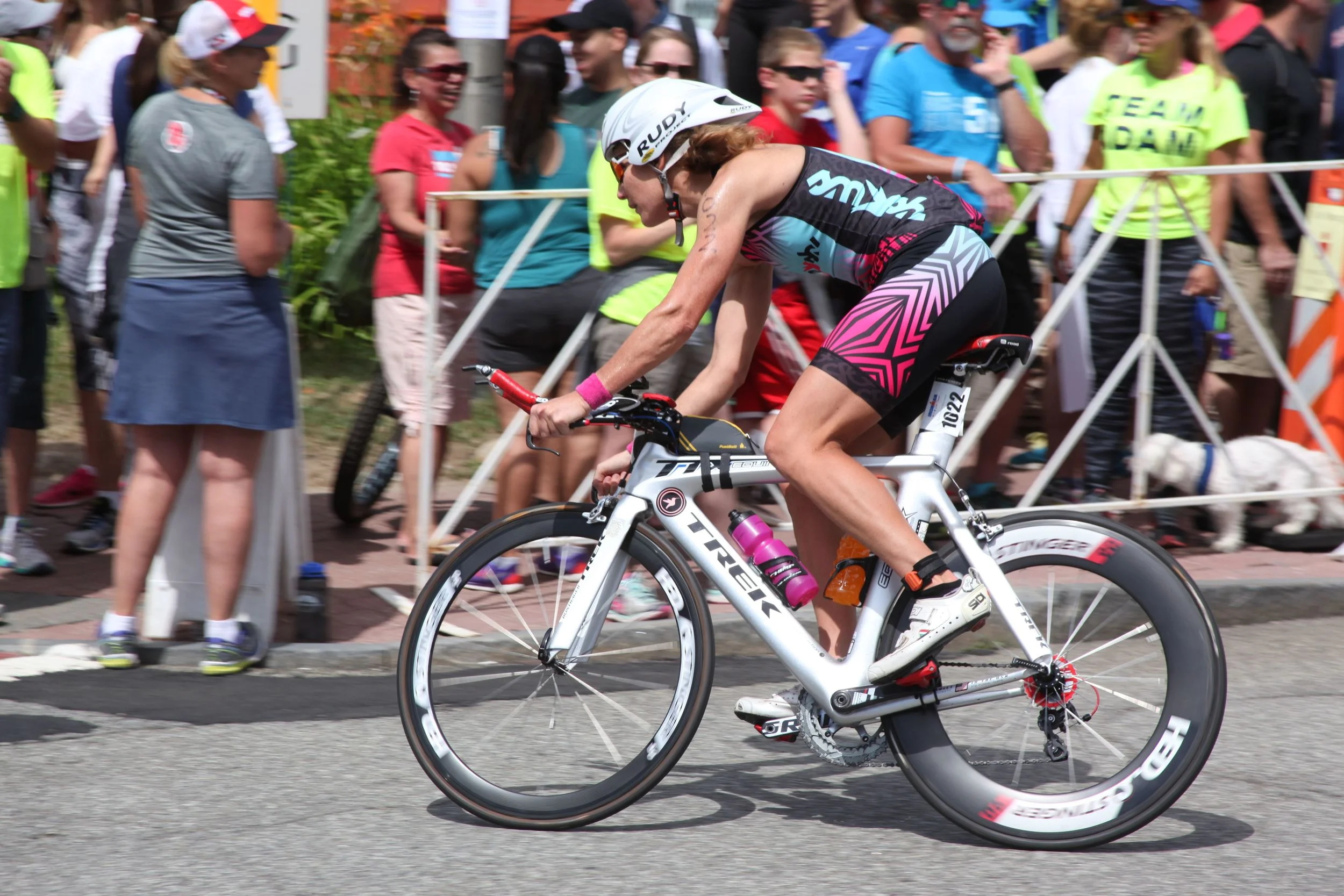 Finishing my first bike loop.