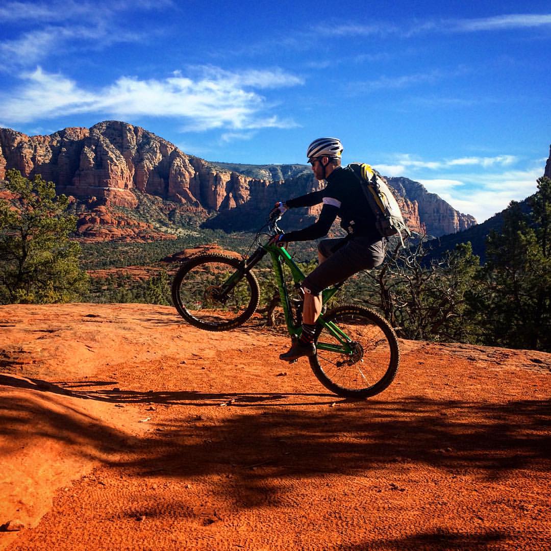An example of Eric's mad skills on two wheels.