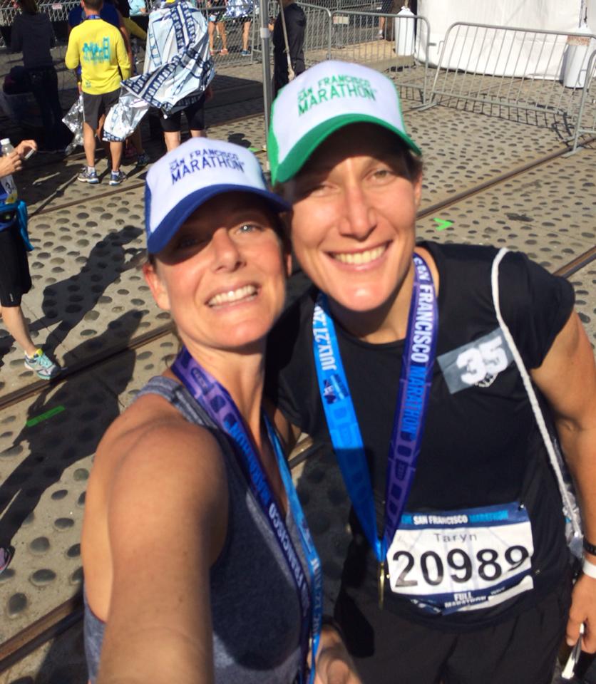 Sarah and I celebrating my 35th marathon finish at the San Francisco marathon in 2014. 