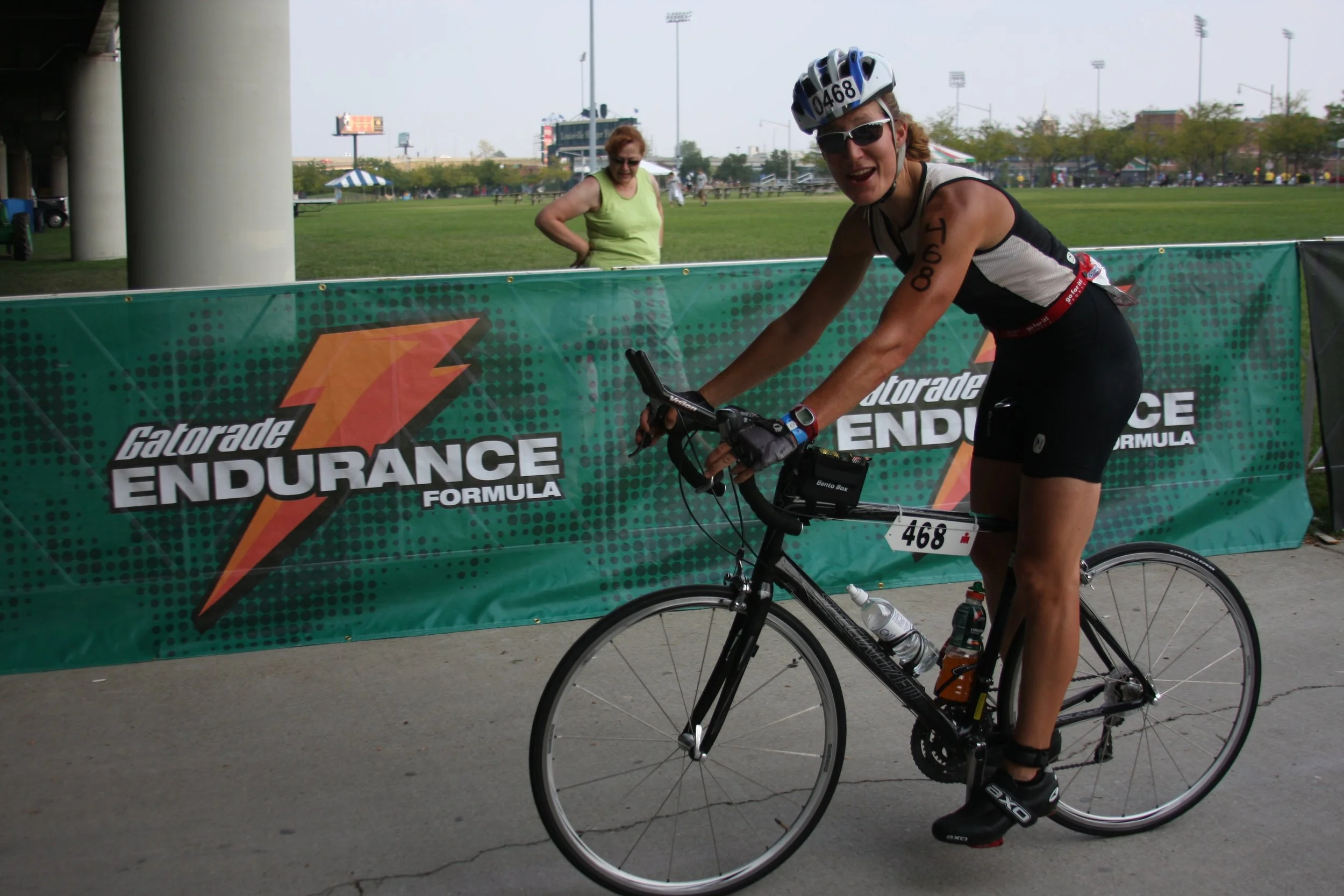 Bike-In from Ironman, Louisville, 2008. Excellent helmet placement.