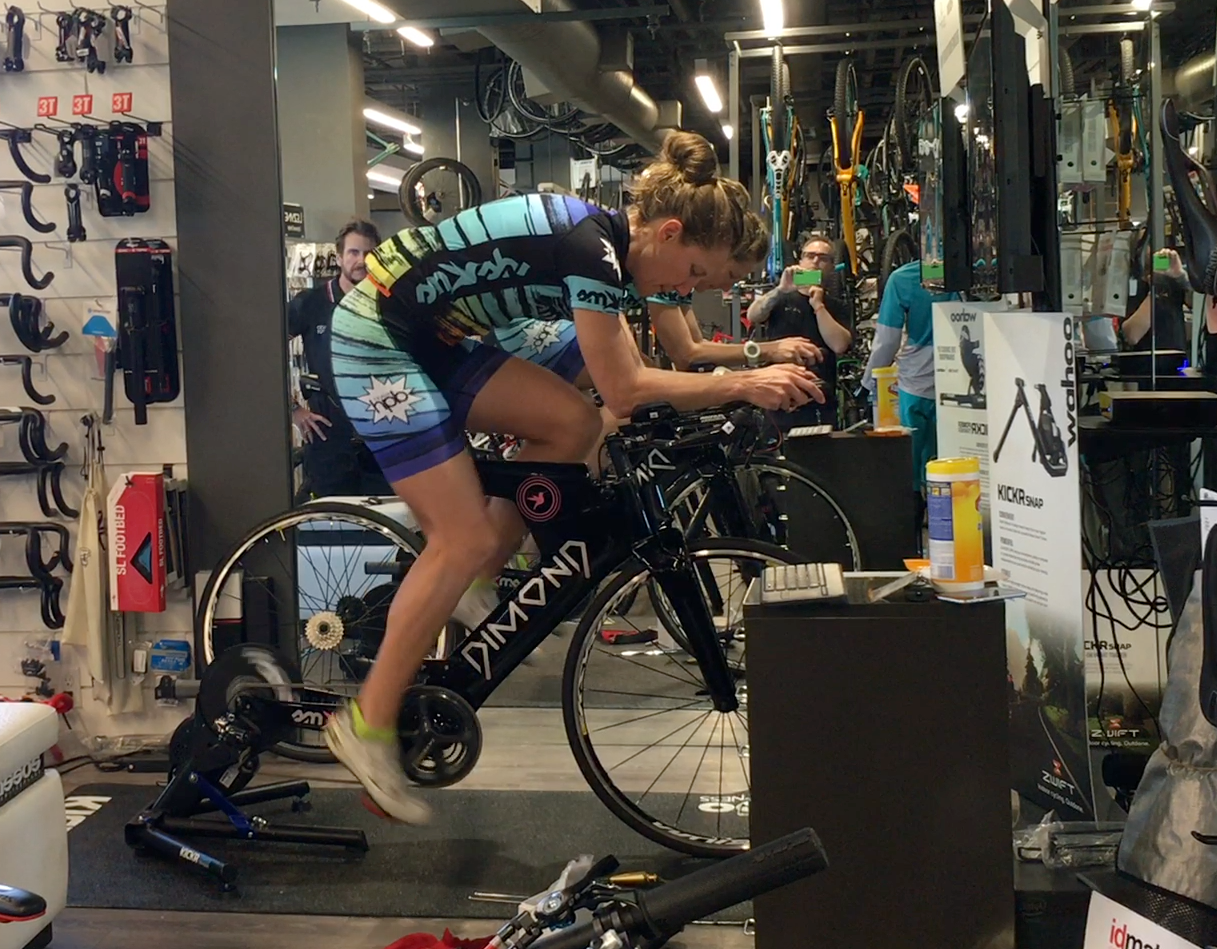 Yours truly during my bike fit at Serious Cycling.