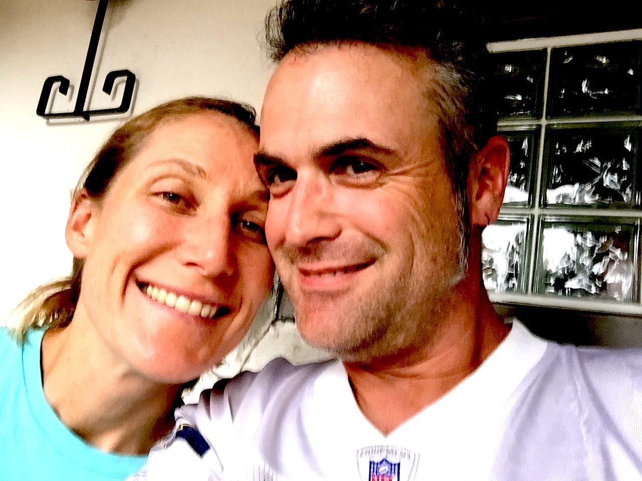 Sitting on our back porch after hiking the La Luz trail.