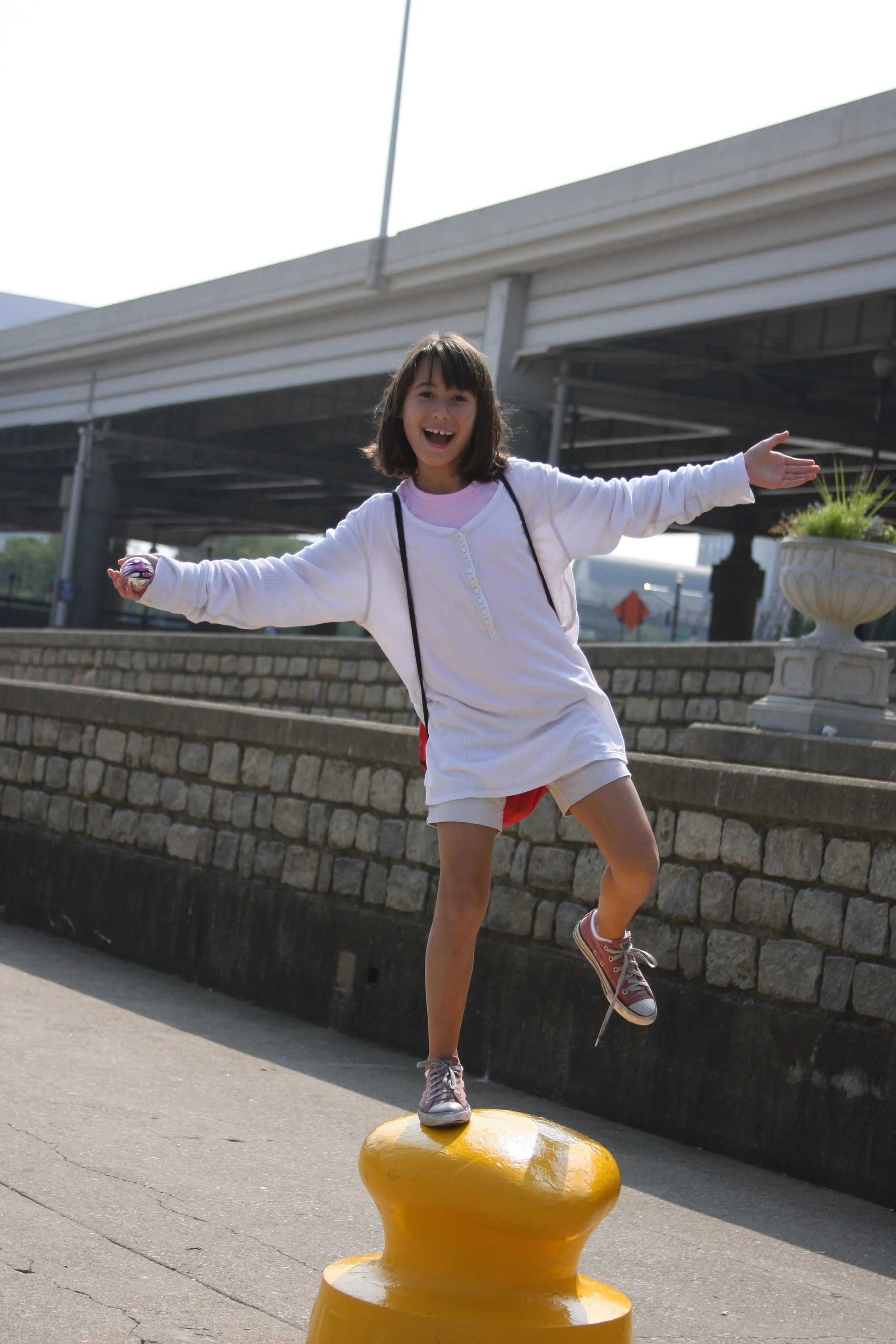 Hannah cheering me at my first Ironman, Louisville, 2008.