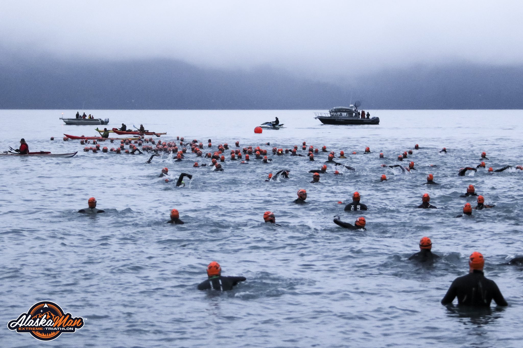The chilly swim I mentioned, 2.67 miles swum in Resurrection Bay during Alaskaman. 
