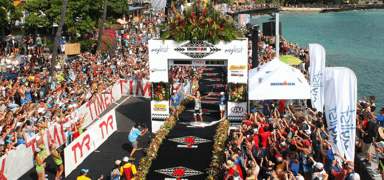 The Ironman World Championship finish line in Kona, HI. I should be feeling that way soon enough. 