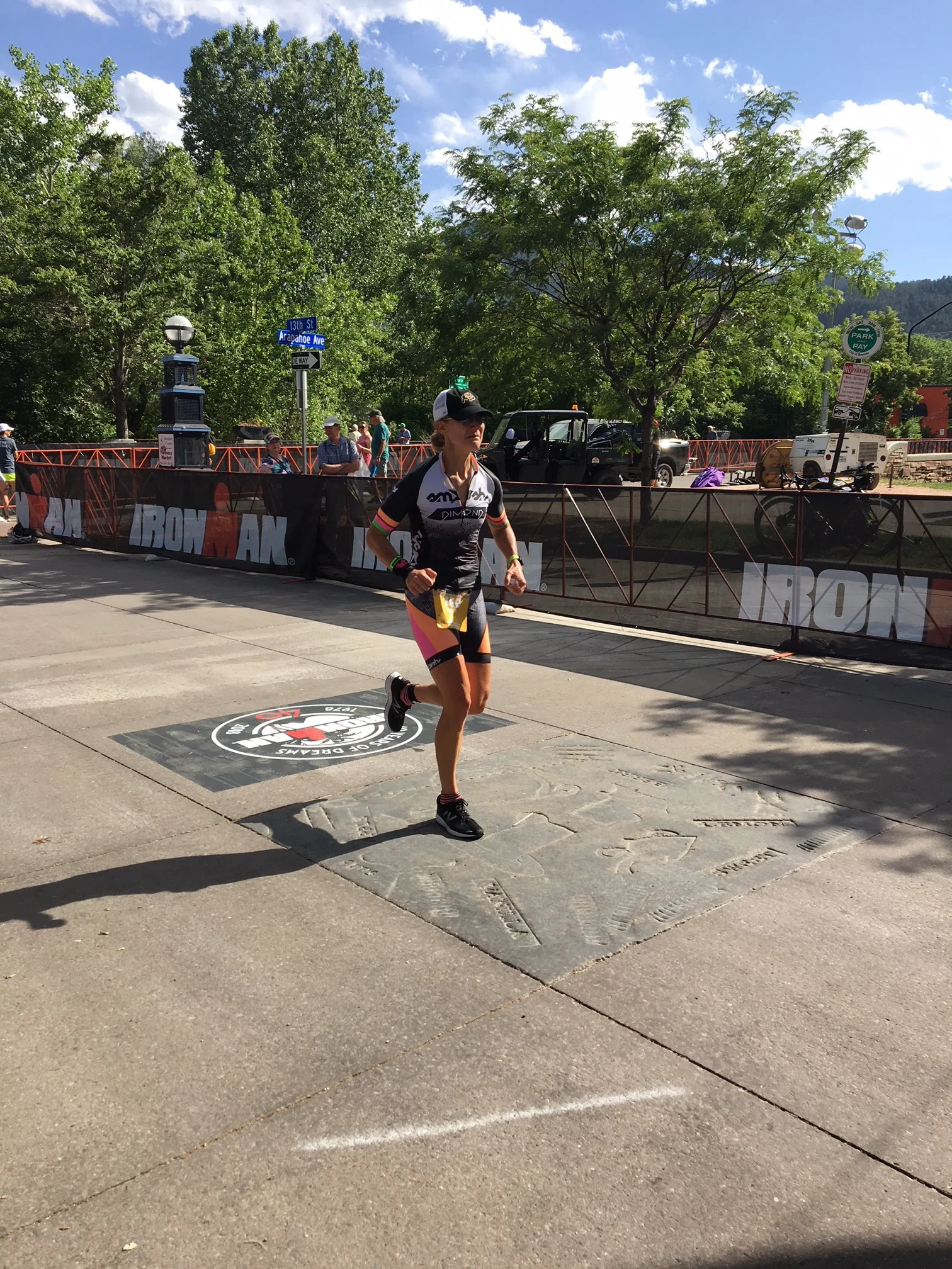 Feeling emotional at the finish.