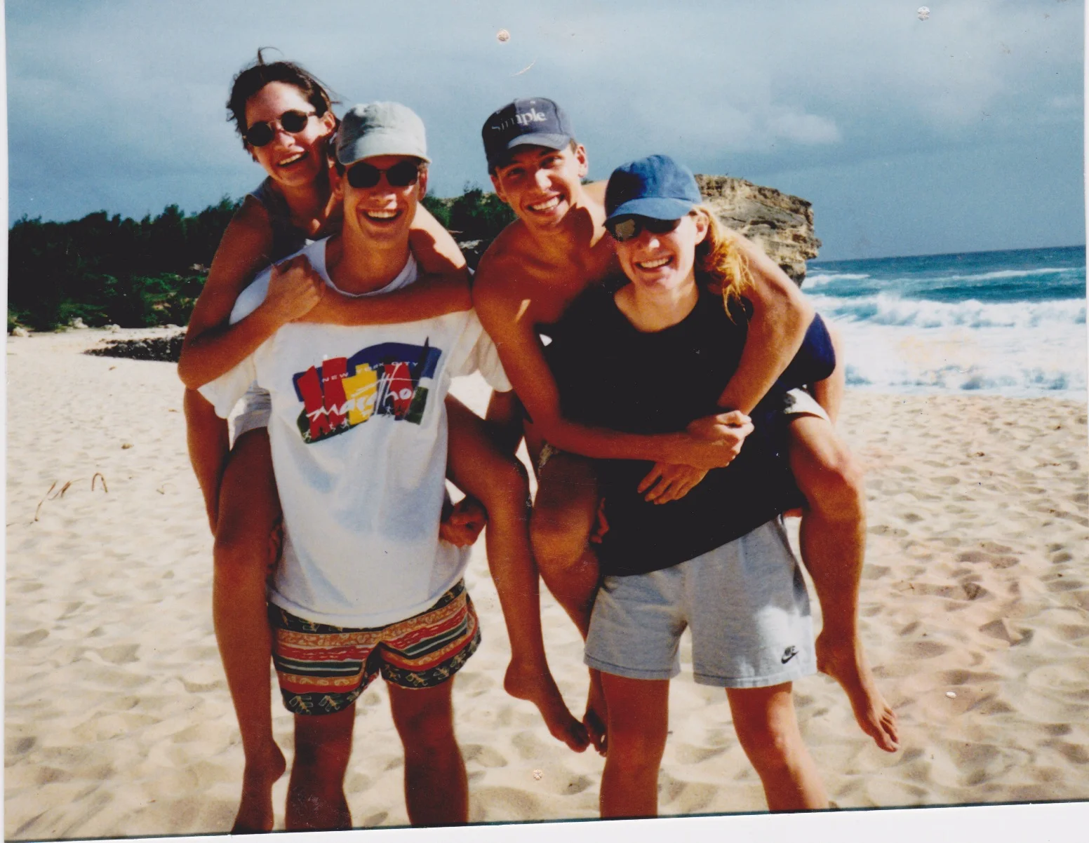 The four Kelly kids, Tim, Mary, Peter, and their little sister. Kauai, Hi, 1995.