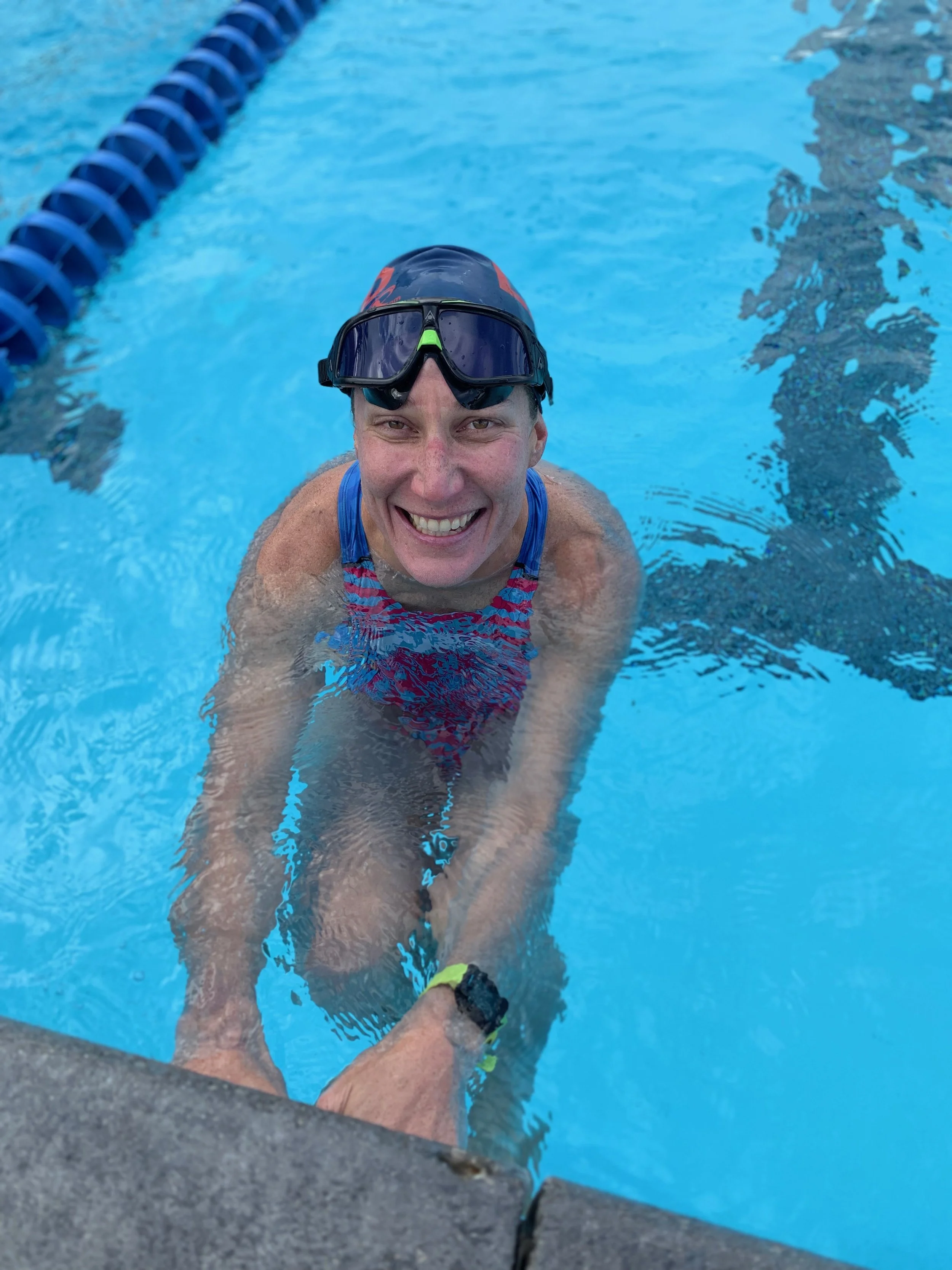 In the midst of swimming my heart out, 12/31/2018. Photo courtesy of Erika Lilley.
