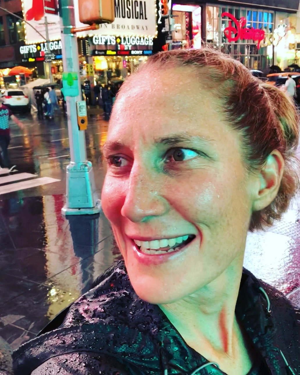 Rainy walk in Times Square, November, 2018.