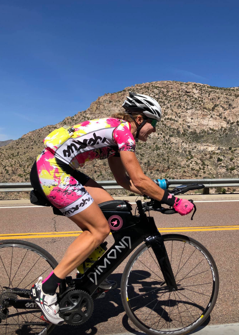 Riding up Mt. Lemmon. Photo courtesy of Hillary Biscay.