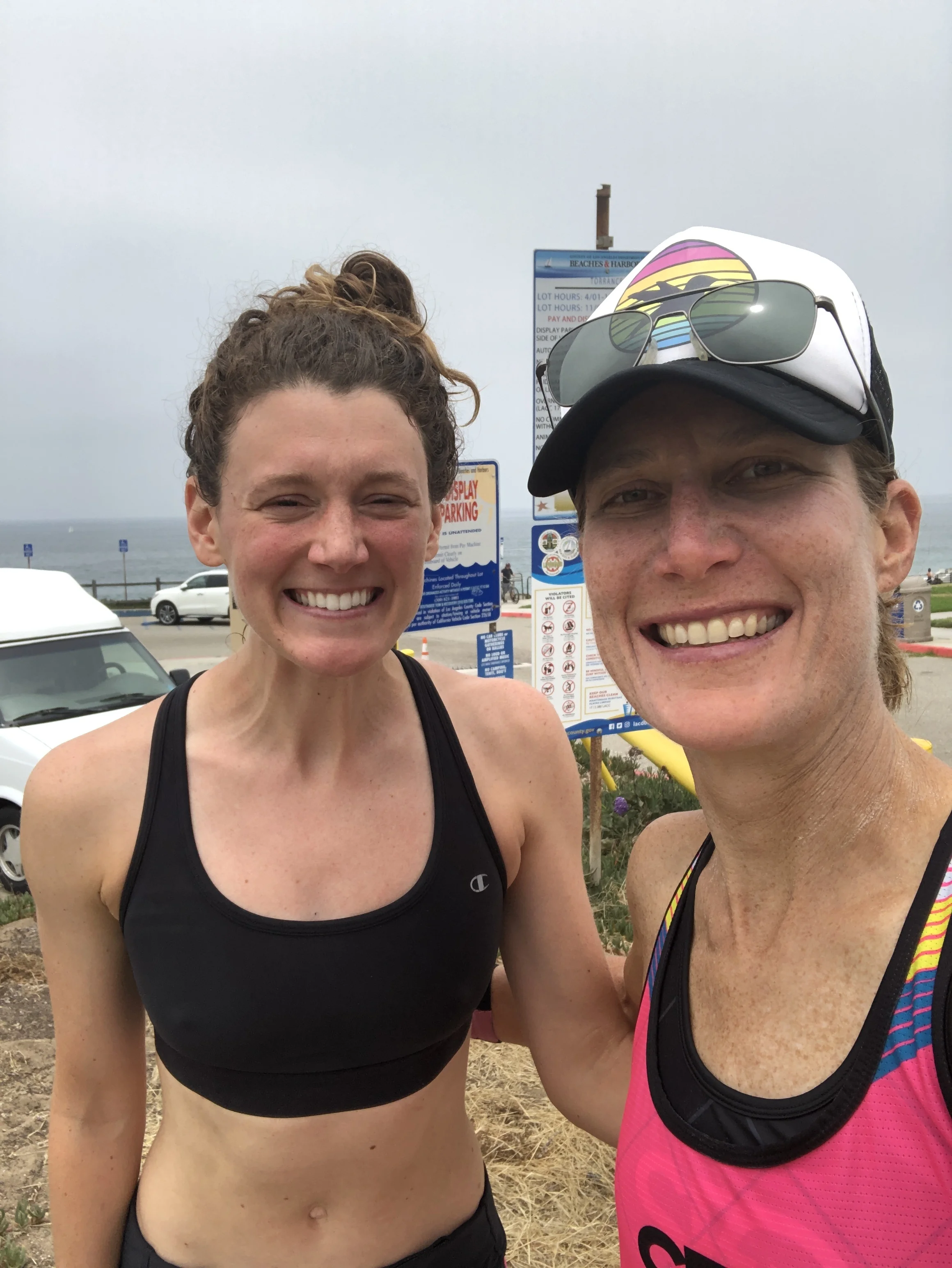 My east coast transplant teammate, Alex Watt and I after our run through Palos Verdes.