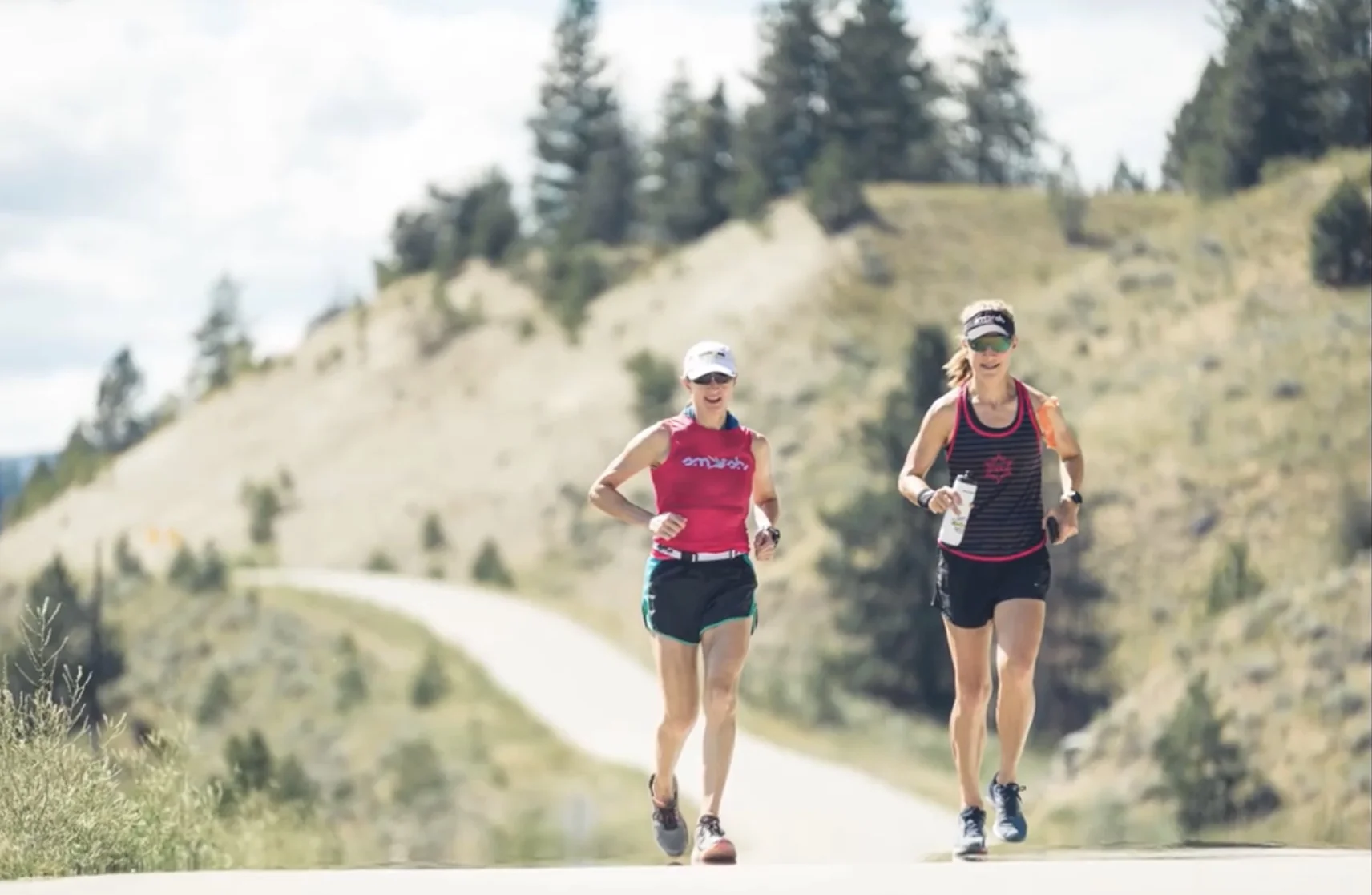 Kat and I running on Day three. Photo credit goes to Colin Cross.