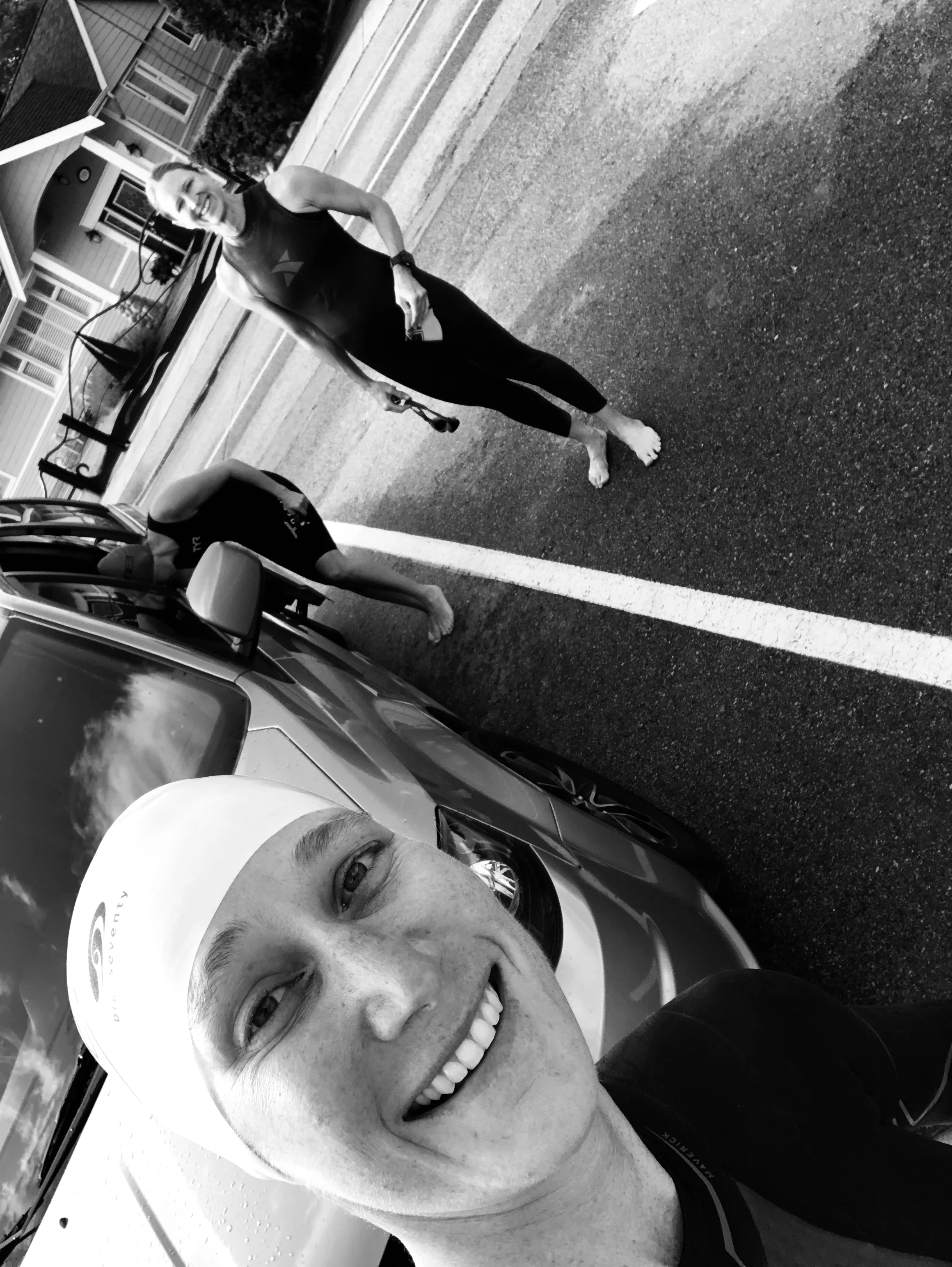 Pre-last swim for Kat, and training swim for me.