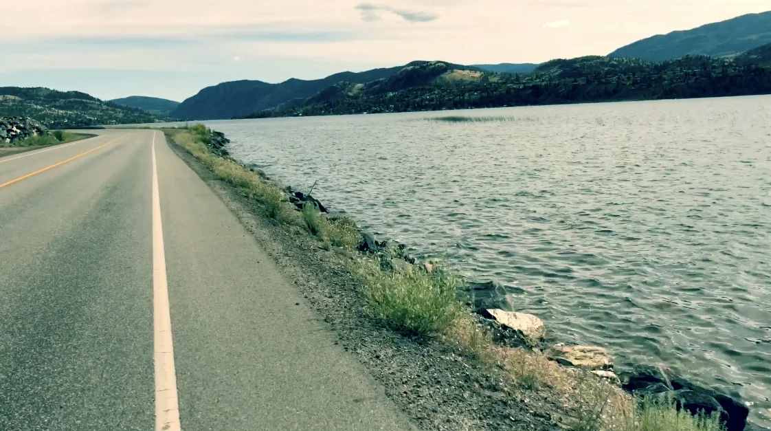 View from my bike of Skaha Lake.