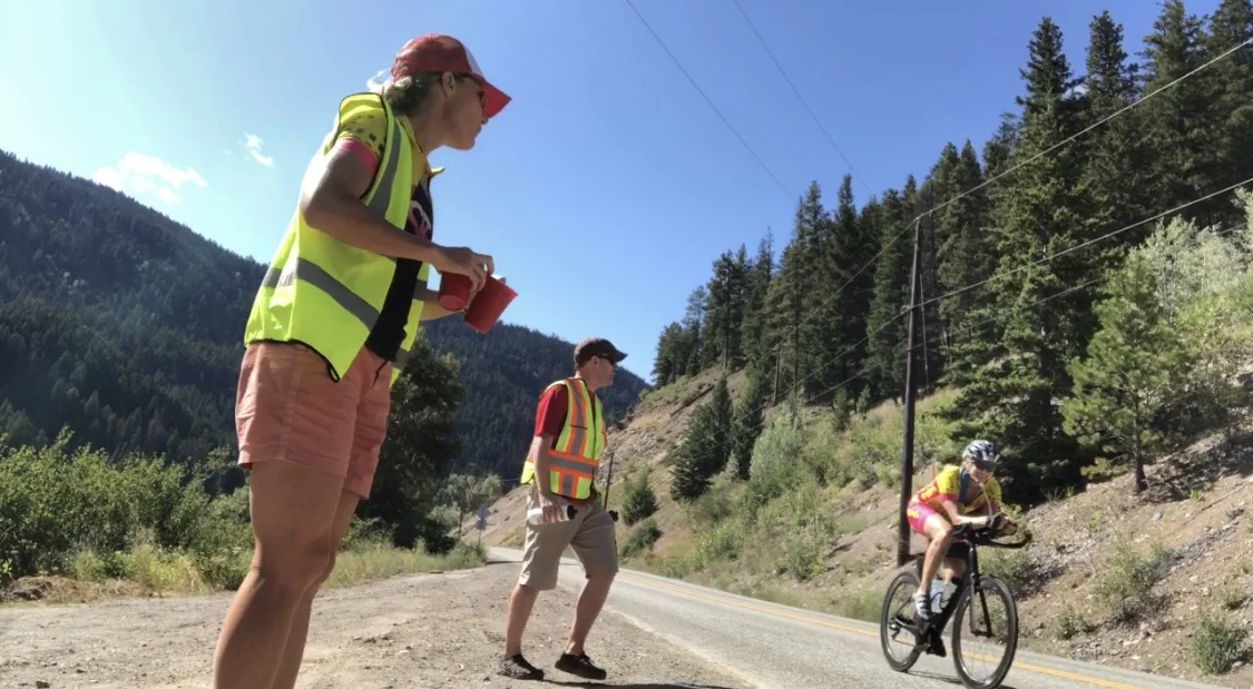 No time to stop for fuel, Kat was on a mission to finish.